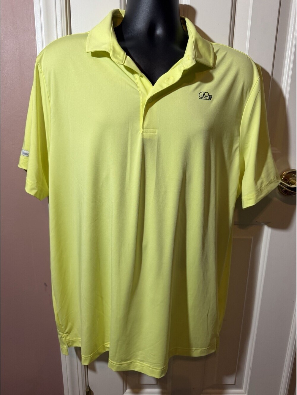 Good Good Golf Shirt Mens XL Performance Yellow Stretch Casual
